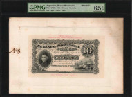 ARGENTINA. Lot of (2). Banco Provincial. 10 Pesos, 1881. P-S738p. Front & Back Proof. PMG Gem Uncirculated 65 EPQ.

Printed by W&S. A pairing of large...