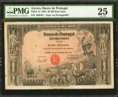 AZORES. Banco de Portugal. 50 Mil Reis Ouro, 1905-10 Issues. P-14. PMG Very Fine 25.

A scarce issued example with "Pagavel nas Agencias nos Acores" o...