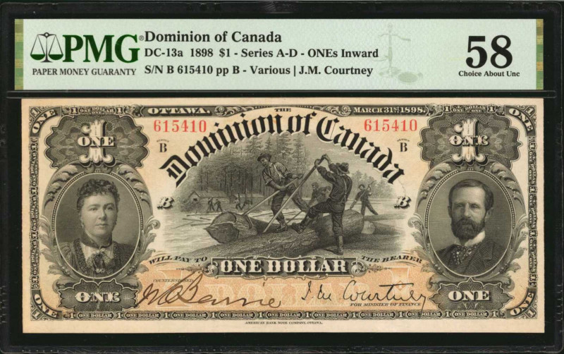 CANADA. Dominion of Canada. 1 Dollar, 1898. DC-13a. PMG Choice About Uncirculate...