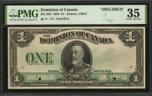CANADA. Dominion of Canada. 1 Dollar, 1923. DC-25S. PMG Choice Very Fine 35.

Typically not encountered in specimen form. A tear mentioned by PMG foun...