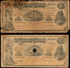 COLOMBIA. Lot of (2). El Banco Union. 1 Peso, 188x. P-S866b. Very Good.

Printed by ABNC. Sailing ship at center in rough seas flanked by cherub at le...