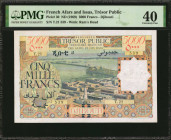 FRENCH AFARS & ISSAS. Tresor Public. 5000 Francs, ND (1969). P-30. PMG Extremely Fine 40.

Djibouti. Watermark of Ram's head. A scarce initial type wi...