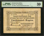 GERMAN EAST AFRICA. De utsch Ostafrikanische Bank. 200 Rupien, 1915. P-48. PMG Very Fine 30.

PMG has graded just two examples of this 200 Rupien cata...