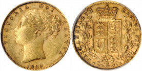 AUSTRALIA. Sovereign, 1880-M. Melbourne Mint. Victoria. PCGS AU-53 Gold Shield.

S-3854; Fr-12; KM-6. One of the more difficult dates in the series, t...