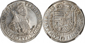 AUSTRIA. Taler, ND (1564-95). Hall Mint. Archduke Ferdinand II. NGC MS-62+.

Dav-8097. Great overall quality for this always popular type, presenting ...