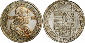 AUSTRIA. Taler, 1616-CO. Hall Mint. Archduke Maximilian. PCGS MS-64 Gold Shield.

Dav-3322; KM-205.1. The finest of four seen at PCGS, this dazzling n...