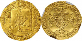 BELGIUM. Flanders. Lion d'Or, ND (1445-60). Bruges Mint. Philippe le Bon. NGC MS-61.

Fr-185; De Mey-837. Weight: 4.26 gms. Featuring an elegant desig...