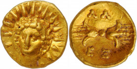 ITALY. Calabria. Tarentum. Alexander the Molossian, King of Epeiros, 350-330 B.C. AV 1/12 Stater (0.60 gms), ca. 333-331/0 B.C. NGC Ch EF, Strike: 5/5...