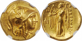 MACEDON. Kingdom of Macedon. Time of Alexander III (the Great) to Philip III, 336-317 B.C. AV Stater (8.60 gms), Amphipolis Mint, ca. 325-319 B.C. NGC...