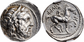 MACEDON. Kingdom of Macedon. Kassander, as Regent, 317-305 B.C. AR Tetradrachm (14.38 gms), Amphipolis Mint, ca. 316-311 B.C. NGC AU, Strike: 5/5 Surf...