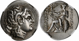 THRACE. Kingdom of Thrace. Lysimachos, 323-281 B.C. AR Tetradrachm (16.68 gms), Lysimacheia Mint, ca. 297/6-282/1 B.C. NGC EF★, Strike: 5/5 Surface: 4...
