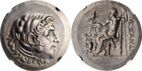 AEOLIS. Temnos. AR Tetradrachm (16.74 gms), ca. 188-170 B.C. NGC Ch AU★, Strike: 5/5 Surface: 4/5.

Pr-1676. In the name and types of Alexander III (t...
