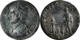 HADRIAN, A.D. 117-138. AE Sestertius (25.66 gms), Rome Mint, ca. A.D. 134-138. NGC EF, Strike: 5/5 Surface: 2/5. Smoothing.

RIC-938. "Travel" series....