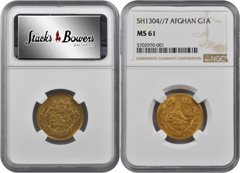 AFGHANISTAN. Amani, SH 1304 Year 7 (1925). NGC MS-61.

Fr-34; KM-912. A sharply ...