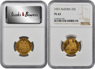AUSTRIA. 25 Schilling, 1937. NGC PROOFLIKE-63.

Fr-524; KM-2856. A prooflike strike with flashy fields and sharply detailed devices.

Estimate: $750.0...