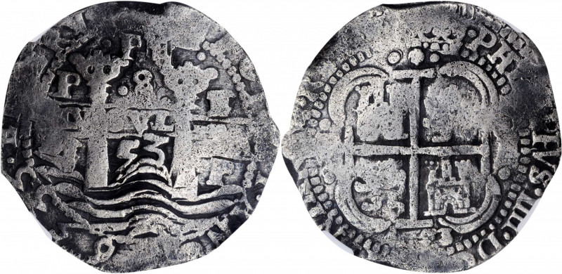 BOLIVIA. 8 Reales, 1653-P E PH. Potosi Mint. Philip IV. NGC VF Details--Salt Wat...