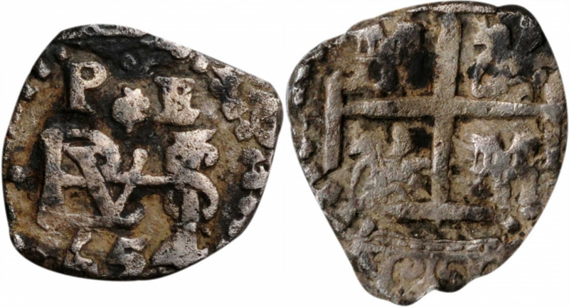 BOLIVIA. 1/2 Real, 1654-P E. Potosi Mint. Philip IV. FINE.

KM-B12. Weight: 1.48...