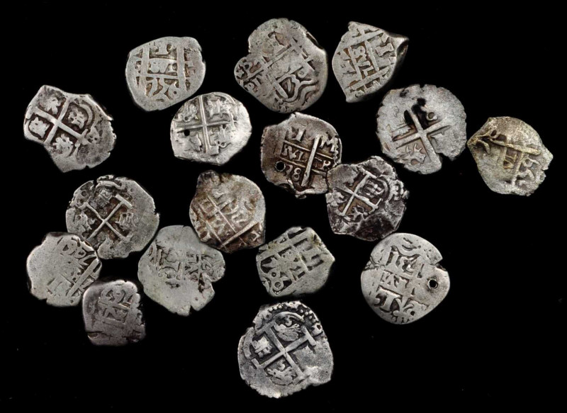 BOLIVIA. Group of Cob Reales (17 Pieces), 17th to 18th Centuries. Grade Range: V...