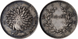 BURMA. Kyat, CS 1214 (1852). Mindon. PCGS VF-35 Gold Shield.

KM-10. A wholesome, moderately circulated example of this popular type with deep gray to...