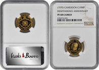 CAMEROON. 1000 Francs, ND (1970). Paris Mint. NGC PROOF-68 Cameo.

Fr-5; KM-18. Independence Anniversary issue. A brilliant Proof with mirrored fields...