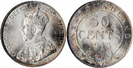 CANADA. Newfoundland. 50 Cents, 1918-C. Ottawa Mint. PCGS MS-64+ Gold Shield.

KM-12. A stunning, deeply eye-appealing coin blazes with luster and is ...