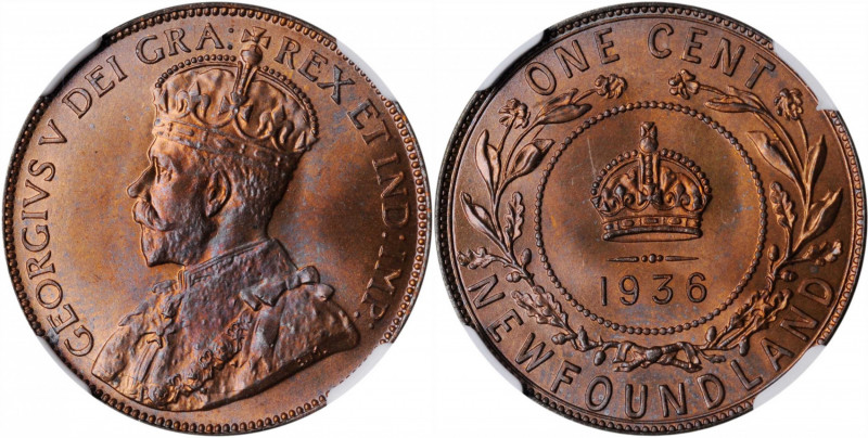 CANADA. Newfoundland. Cent, 1936. Ottawa Mint. NGC MS-67 Red Brown.

KM-16. Last...