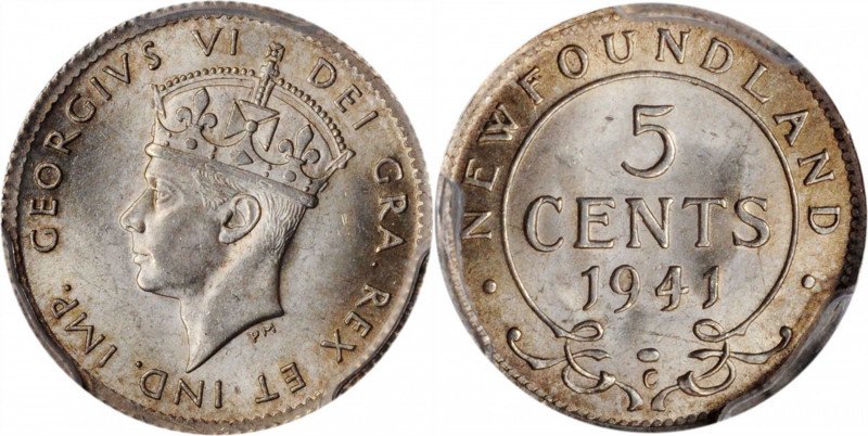 CANADA. Newfoundland. 5 Cents, 1941-C. Ottawa Mint. PCGS MS-65 Gold Shield.

KM-...