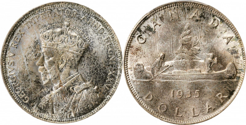 CANADA. Dollar, 1935. Ottawa Mint. PCGS MS-66+ Gold Shield.

KM-30. Pop: 10, 11 ...