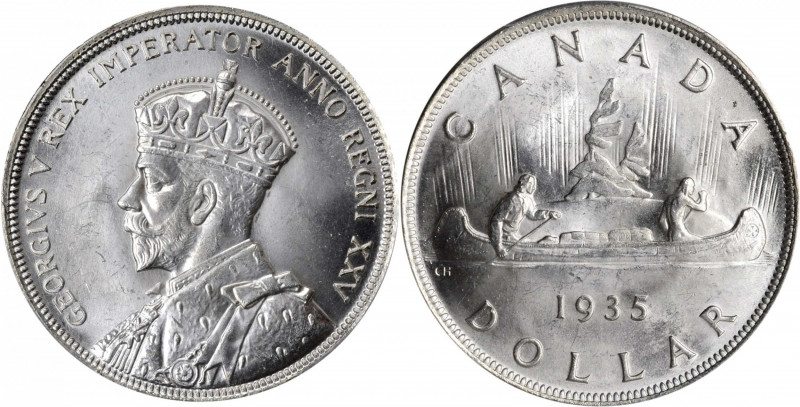 CANADA. Dollar, 1935. Ottawa Mint. PCGS MS-66 Gold Shield.

KM-30. A blast white...