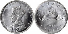 CANADA. Dollar, 1935. Ottawa Mint. PCGS MS-65 Gold Shield.

KM-30. A pleasing, blast white Dollar with full luster and frosty surfaces.

Estimate: $90...