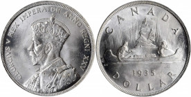 CANADA. Dollar, 1935. Ottawa Mint. PCGS MS-65 Gold Shield.

KM-30. A blast white Gem quality Dollar with full satiny luster.

Estimate: $90.00-$140.00