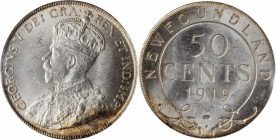 CANADA. 50 Cents, 1919-C. Ottawa Mint. ICCS MS-63.

KM-12. A pleasing coin with full satiny luster and some areas of almond peripheral toning.

Estima...