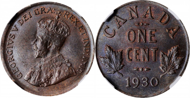 CANADA. Cent, 1930. Ottawa Mint. NGC MS-64 Brown.

KM-28. A sharply struck Cent ...