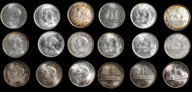 CANADA. Nonet of Dollars (9 Pieces). Grade Range: ALMOST UNCIRCLATED to UNCIRCULATED.

A group of pleasing and for the most part, lustrous Dollars, da...