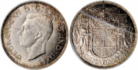 CANADA. 50 Cents, 1937. Ottawa Mint. PCGS MS-64+ Gold Shield.

KM-36. Frosty and argent near the central portions, this minor yields to a deeper perip...