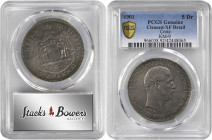 CRETE. 5 Drachmai, 1901. Paris Mint. PCGS Genuine--Cleaned, EF Details Gold Shield.

KM-9; Geo-12. A decently struck and medium gray toned Crown with ...