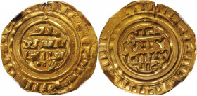 CRUSADER STATES. Tripoli. AV Bezant (Dinar), ND (ca. 1187-1260). Bohemond IV/VII. NGC AU-55.

cf.Fr-1; A-720. Weight: 3.44 gms. Imitative of the Fatim...