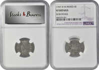 DANISH WEST INDIES. Duo of 12 and 6 Skilling (2 Pieces), 1763-67. Christian VII. Both NGC Certified.

1) 12 Skilling. 1763. Frederick V. FINE-12. KM-6...