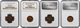 DANISH WEST INDIES. Duo of Cent and Half Cent (2 Pieces), 1905 & 1913. Both NGC Certified.

1) Cent. 1913. MS-63 Brown. KM-83; Sieg-35.
2) 1/2 Cent. 1...