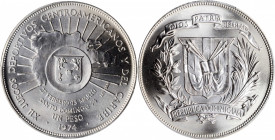 DOMINICAN REPUBLIC. Peso, 1974. NGC MS-69.

KM-35. Struck for the 12th Central American and Caribbean Games. A blast white and fully lustrous coin.

E...