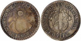 ECUADOR. Real, 1833-GJ. Quito Mint. ANACS VF-25.

KM-13. Plenty of detail remaining although we can't claim that the toning is original. Still decent ...