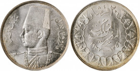 EGYPT. 20 Piastres, AH 1356 (1937). London Mint. PCGS MS-63 Gold Shield.

KM-368. A boldly struck Crown with flashy bright luster and a hint of almond...