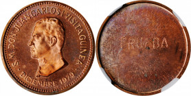 EQUATORIAL GUINEA. Copper 5000 Bipkwele Reverse Trial, ND (1980). NGC PROOF-67 Red Cameo.

Diameter: 19.5 mm, appears to be a trial for KMX-M7, featur...