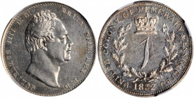 ESSEQUIBO & DEMERARY. Guilder, 1832. William IV. NGC Proof. AU Details--Surface Hairlines.

KM-19; Prid-12. A flashy Proof with some patches of light ...