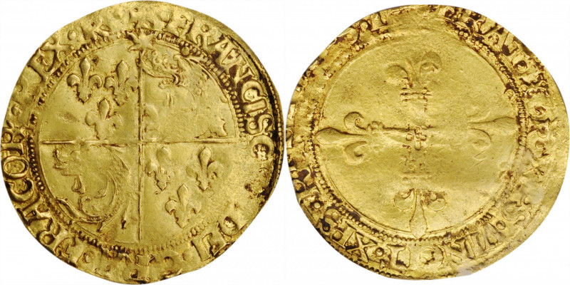 FRANCE. Ecu d'Or, ND (1515-47). Cremieu Mint. Francis I. PCGS EF-40.

Fr-354; Du...