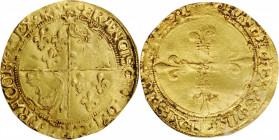FRANCE. Ecu d'Or, ND (1515-47). Cremieu Mint. Francis I. PCGS EF-40.

Fr-354; Dup-782; Ciani-1082. Obverse: Arms of France quartered with Dauphine; Re...