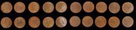 FRANCE. Kings of France Bronze Medals (39 Pieces). Average Grade: UNCIRCULATED.

A set of Medals with the kings of France, from Childebert I (511-558)...