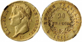 FRANCE. 20 Francs, 1811-A. Paris Mint. Napoleon I. NGC AU-53.

Fr-511; KM-695.1; Gad-1025. A decently struck and evenly worn coin, with some frosty lu...