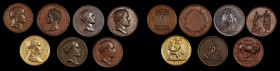 FRANCE. Septet of Bronze Napoleonic Medals (7 Pieces), Early 19th Century. Grade Range: ABOUT UNCIRCULATED to UNCIRCULATED.

A selection of Bronze Med...