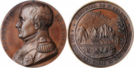 FRANCE. Napoleon's Tomb at St. Helena Bronze Medal, 1840. PCGS SPECIMEN-65 Gold Shield.

Bramsen-1990. Diameter: 41 mm. Commemorative of Napoleon's To...